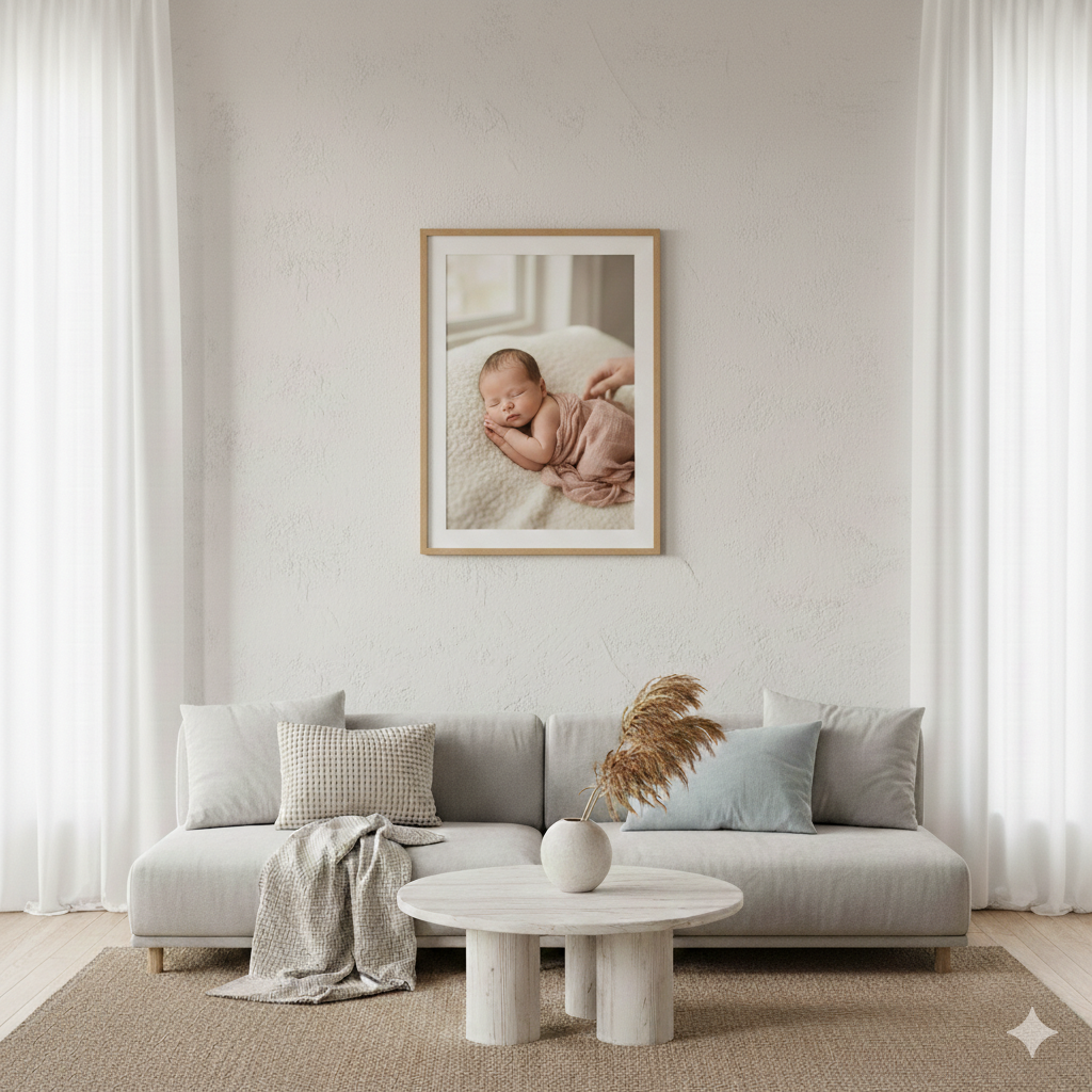 Fine Art wanddecoratie newbornfotografie