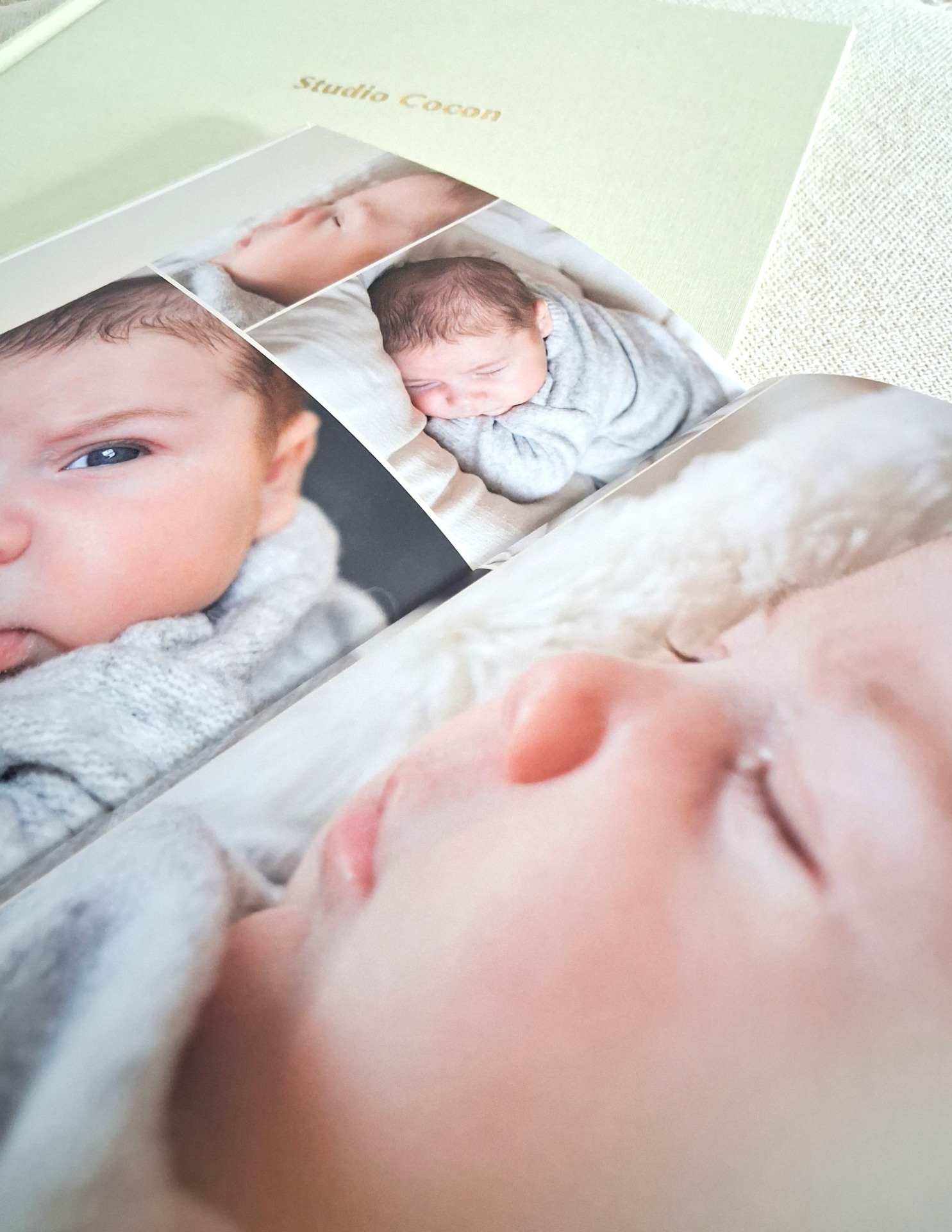 Luxe handgebonden linnen fotoalbum